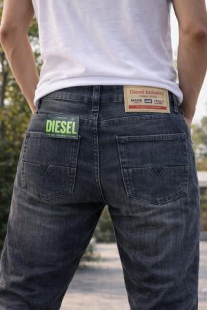 Diese Green Shade Boot Cut Premium Imported Stretchable Lycra Fabric Denim 3753