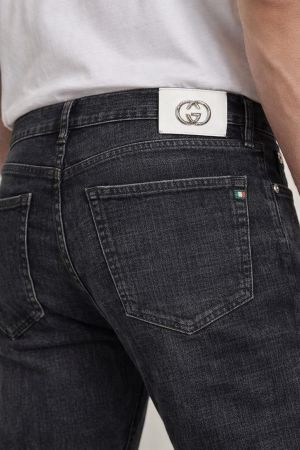 Gucc i Carbon Black Shade Straight Fit Premium Imported Stretchable Lycra Fabric Denim 3839
