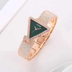 Guess Triangle Women Diamond Rosegold Green
