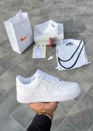 Nikee Airforce 1 White Pure Leather Ua Quality womens