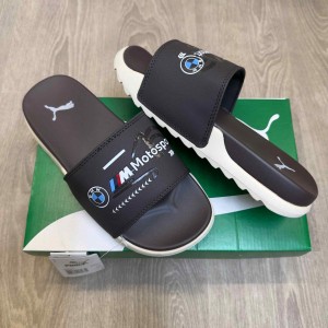 Pum.a BMW Motorsport Soft Comfort Premium Brown Beige Slides