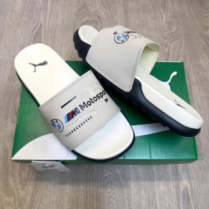 Pum.a BMW Motorsport Soft Comfort Premium Beige Black Slides