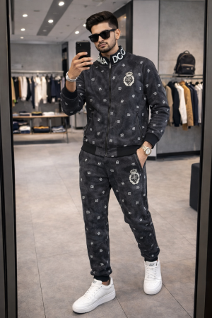 DNG PREMIUM TRACK SUIT BLACK K209-BK