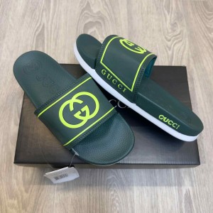 Gucc.i GG Soft Comfort Premium Green Flip Flop