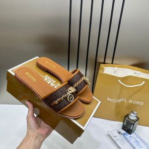 Michaell_Kors_Mandy_Signature_Logo_Slide_Sandal_Brown_With_OG_Box_&_Carry_Bag_918-6_Brown