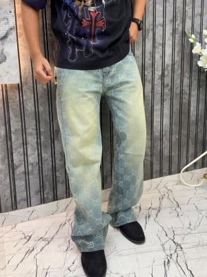 Gucc_i.Imported.All.Over.Monogram.Printed.Light.Shade.Premium.Baggy.Denim.Jeans.MR332