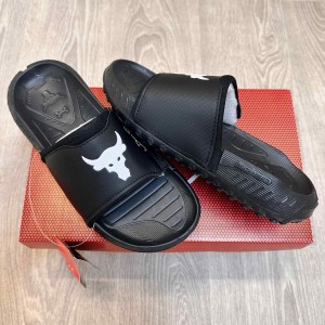 Under Armou.r Project Rock 3 Black White Flip-Flop