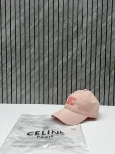 Celine Triomphe Baby And Hot Pink Ripped Denim Premium Unisex Cap With Original Polly Bag