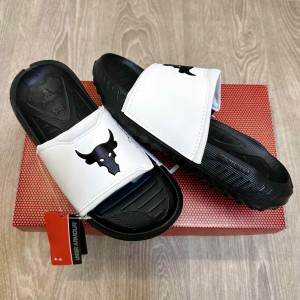 Under Armou.r Project Rock 3 White Black Flip-Flop