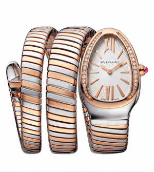 Bvlgari Serpenti Tubogas Diamond Two Tune White Dial