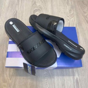 Skecher.s GOwalk Goga Mat Premium All Black Slides