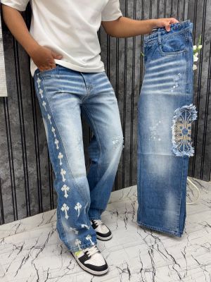 Chrome Hearts Imported Fabric Back Pocket Design very Premium Boot Cut Jeans.MR359