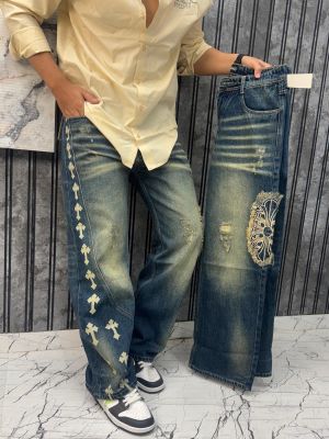 Chrome Hearts Imported Fabric Back Pocket Design very Premium Boot Cut Jeans.MR359