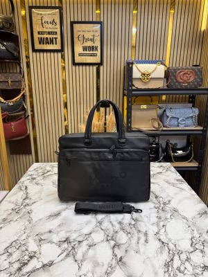 Mont Blanc Multi-Compartment Briefcase Travel Laptop Bag With Strap (M8917)