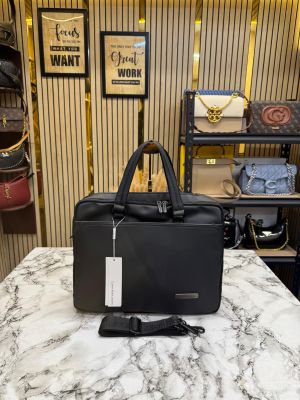 Calvin Klei_n Jeans CK Minimalist Leather Laptop Bag With Strap (C8910)