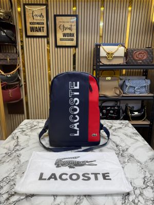 Lacost_e Bold Sporty Logo Design Premium Backpack With Dust Bag (Blue-518-4)