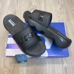 Skecher.s Massage Fit Footbed All Black Slides