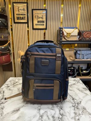 TUMI ALPHA BRIEF BACK PACK PREMIUM QUALITY TRAVEL BAG (T85619-BLUE)