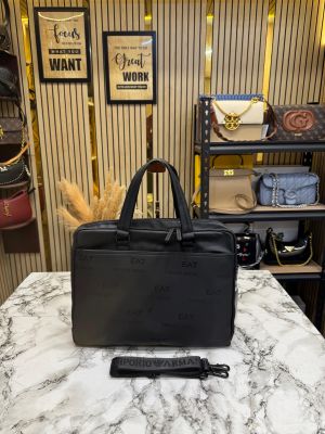 Emporio Arma_i EA7 allover Logo Laptop Briefcase Bag (Black-E7806)