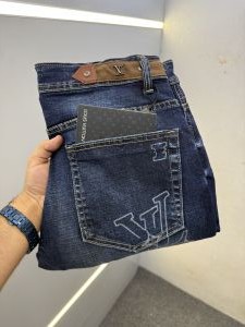 LOUI_S VUITTON PREMIUM BLUE DENIM JEANS REGULAR FIT LENGHT 39