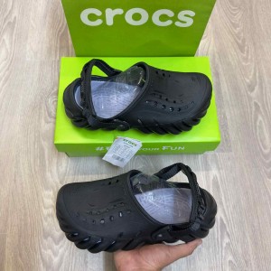 Croc.s Echo Super Soft Premium Black Ash Clogs