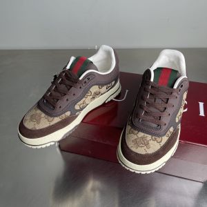 Guccci GG Re-Web Canvas Brown Trainer