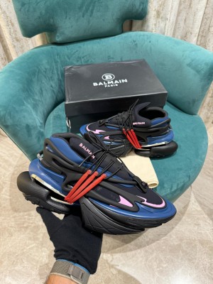 Balmaiinn Unicorn sneakers neoprene and leather Black Blue Pink FIXED