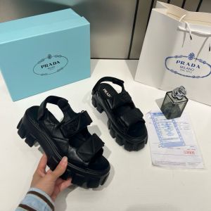 Pradaa_Monolith_Sandals_Black_Quilted_Nappa_Leather_Signature_Chunky_Sole_With_OG_Box_&_Carry_Bag_750-20_Black