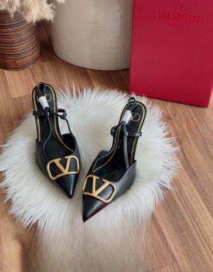 Valentinno_Garavani_VLogo_Signature_Slingback_Pumps_Black_Leather_With_OG_Box_&_Carry_Bag_933V_Black