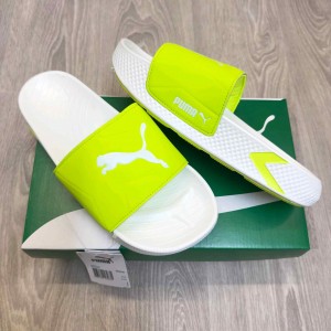 Pum.a SoftridePro Leadpuff Lime Yellow White Slides