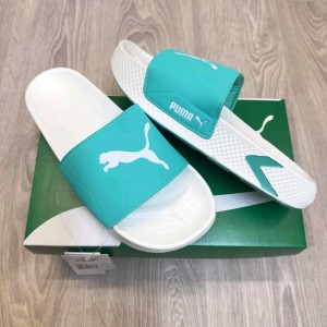 Pum.a SoftridePro Leadpuff Aqua Blue White Slides