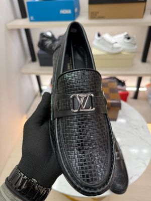 Loui s Vuttion premium quality Loafers  full black
