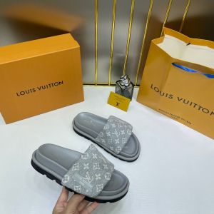 Louis_Vuitton_OnSale_Grey_Pool_Pillow_Comfort_Mules_For_Women_With_Original_Box_And_Carry_Bag