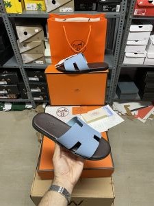Herme.s Izmir Premium Sandal Blue Brown