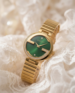 Guccc_i nterlocking G Gold Green