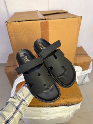 HERME_S premium flip flop  black