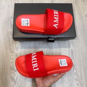 Amir.i MA Quad Logo Embossed Red Slides