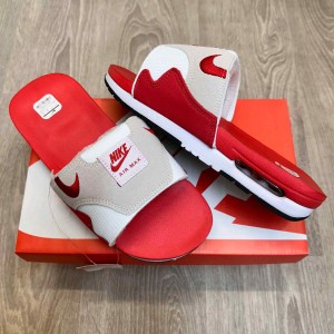 Nik.e Airmax 1 Premium Red White Flip-Flop