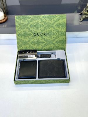 Gucc_i 2 Wallet Combo Black Premium Quality Fa 708