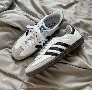 adida s samba og white black top quality with extra lace fix (270)