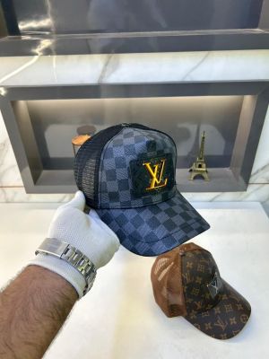 Loui s_Vuitton Logo Premium Black Cap F3438-A2