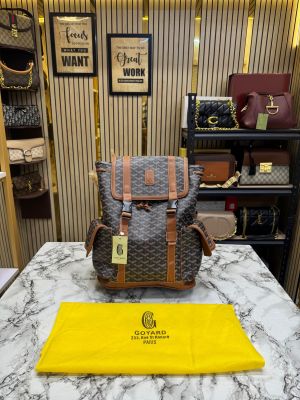 Goyar_d Alpin Backpack In Goyar_dian Canvas And Leather With Dust Bag (Brown) (792080)