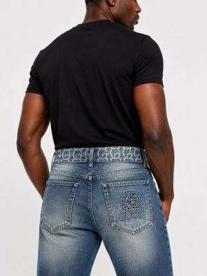 Gucc Dark Green Shade Straight Fit Premium Imported Stretchable Lycra Fabric Denim 4161