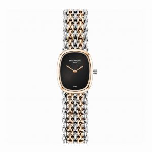 Patek Phillippe Women Geneve Black Dial Two Tone