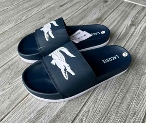 Lacost.e Croco Slide Navy White