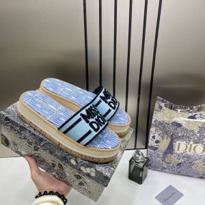 Diorr on Sale Riverara Miss Diorr Pump Sky Blue With Original Box & CarryBag