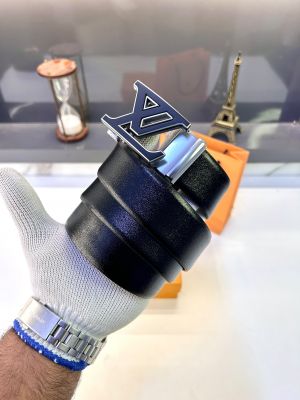 Loui_s Vuittion Black Silver Belt Fa 918