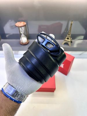Diese_l Full Black Reversible Belt Fa 912