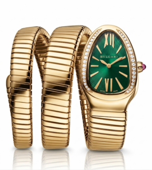 Bvlgari Serpenti Tubogas Gold Green Dial