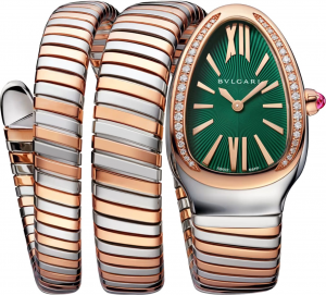 Bvlgari Serpenti Tubogas Twotone Rose Gold Green